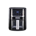USHA Ichef Smart Air Fryer 4.5L,10 In 1 Functions10 Preset Menu|Digital Display&Touch Panel|Transparent Window|Illuminated Chamber|Turbo Air Circulation|Oil Free Cooking|Auto Pause/Start(Black),1350W